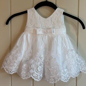 Girls Tulle Baptism Flower Girl Lace Dress 3M NWT